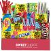 Bite Sized Candy Gift box Care Package - (50 count) A Sampler of Skittles, Sour Patch Kids, Starburst, , Twizzlers, Airheads, and More! Great for Movie Night Sleepovers and Goodie Bags!