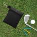BuyAgain Golf Tee Pouch - Professional Zipper Golf Tee/Ball Bag with Metal Lobster Claw Clip - Black - Buy Online on GoSupps.com