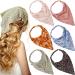 6 Pieces Floral Elastic Hair Bandanas Scarf Headband Chiffon Head Kerchief Floral Printed Turban Boho Headbands Hair Bandanas with Hair Clips for Women Girls Hair Accessories (Classic Floral Patterns)
