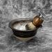 Linkidea Black Rough Ceramic Shaving Bowl Ideal Lather Cup for Men | Premium Beard Wet Razor Shave Cream Bowl (RAC5-01) International Shipping Available - Buy Online on GoSupps.com