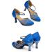 Buy URVIP New Arrivals Women's Sequins Heels Pumps - Modern Latin Dance Shoes with Ankle Strap LD036 in Blue - International Shipping Available - Buy Online on GoSupps.com