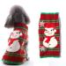 Hrttsy Christmas dog sweater winter warm dog cat sweater clothing pets coat costume puppy sweater pullover clothing for small medium-sized dogs big dog pet sweater large red-green striped snowman