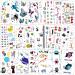 Konsait 300+pcs Temporary Tattoos for Kids Boys Girls Children's Birthday Party Bag Filler Gift Party Favors  200+ Kids Fake Tattoo Stickers- Animal Fruit Butterfly Monster Fairy Unicorn Panda Whale