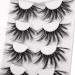 Pleell 25MM Mink Fluffy Wispy False Eyelashes - 4 Pairs Dramatic Long Volume 3D Wispy Volume - Buy Online on GoSupps.com