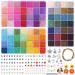 QUEFE 50400pcs  84 Colors  2mm Glass Seed Beads with 300pcs Alphabet Letter Beads and Smiley Face Beads  Small Beads Kit for Bracelets Jewelry Making Kit  Necklace Ring  Craft Gifts