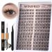 Manga Lash Clusters Kit Eyelash Clusters Natural Lash Extension Kit Cluster Eyelash Extensions Kit Wispy Lashes Clusters Natural Look Lash Bond and Seal Lash Tweezers by Winifred Manga Wispy Kit