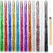 47 Inches Hair Extensions 12 Colors 2400 Strands Holographic Glitter Fairy Hair Tinsel Kit for Women Girls Hair Accessories for Hair Sparkles Halloween Christmas New Year Cosplay Party Multi 12 colors-2