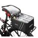 Bicycle Rack Rear Carrier Bag Insulated Trunk Cooler 11L Large Capacity Storage Luggage Pouch Reflective MTB Bike Pannier Shoulder Bag with Rain Cover 11L-black