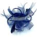 Looped Feather Comb Fascinator for Women Ladies Day Races Ascot Weddings Hair Piece (Navy Blue) - Buy Online on GoSupps.com