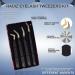 HADIZ Set of 4 Fiber Tip Diamond Grip Eyelash Extensions Tweezers - Japanese Stainless Steel Lash Tweezer (Black) - Buy Online on GoSupps.com