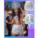 Women's Sequin Tassel Skirt with Metallic Rave Shorts - Medium | Trendy Women's Fashion - Buy Online on GoSupps.com