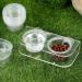 POPETPOP Reptile Feeder with 10Pcs Plastic Bowls- Reptile Food Bowl Water Dish Transparent Feeding Basin for Gecko Lizard Snakes - Buy Online on GoSupps.com