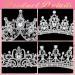 4 Pack Queen Crowns: Crystal Rhinestone Tiara Headbands for Women and Girls - Perfect for Pageants, Birthdays, Wedding, Cosplay - Silver Tiara Comb Set - Buy Online on GoSupps.com
