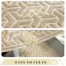 JanYoo Cat Litter Box Mat Kitty Premium PVC Pad Durable Trapping Rug Phthalate Free Urine-Resistant Scatter Control 90 x 60 CM Beige - Buy Online on GoSupps.com