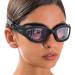 AqtivAqua Wide View Swimming Goggles - All Black + Silver Case - Ideal for Swim Workouts & Open Water - Indoor/Outdoor - Buy Online on GoSupps.com