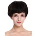 WIG ME UP - RGH-6994-HH-1B human hair wig ladies wig short bob page black wavy with combs