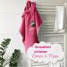 Personalized My Stitchery Badeponcho for Kids - Embroidered Hooded Towel in Pink | Oeko-Tex Standard 100 Pure Cotton - Buy Online on GoSupps.com