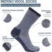 RTZAT Merino Wool Hiking Crew Socks - Large | Moisture Wicking & Cushioned - Buy Online on GoSupps.com