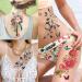 Floral Rose Temporary Tattoos for Women - Waterproof Body Art Stickers - Buy Online on GoSupps.com