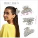Metal Antique Silver Plated Crystal Rhinestone Hair Claw | Anti-Slip Large Hair Clip for Thin & Thick Hair - Stylish Hair Accessory - Buy Online on GoSupps.com