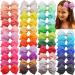 40 Colors Toddler Girls Hair Bows Clips 4.5Inch Grosgrain Ribbon Pinwheel Hair Bows Alligator Clips Hair Accessories for Baby Girls Kids Children Teens 40 different colors