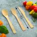 2ZEBRAZ 100% Bamboo Cutlery Set - Eco-Friendly Flatware in Premium Box Set of 100 - Buy Online on GoSupps.com
