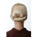 WIG ME UP N792-26 hairpiece bun hair knot very wide half wig hair attachment classic traditional tower hairstyle blonde