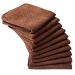 Eurow Microfiber Salon Towel, 16 by 29 Inches, Brown, Pack of 10