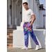 80s Outfit Women's 3D Baggy Joggers Pants | Colorful Geometric Print | Unisex Casual Sweatpants | X-Large - Buy Online on GoSupps.com