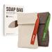 ZOMCHI Sachets Savon Lot de 2 Sachets Exfoliants pour Savon de Diff rentes Granulom tries Savon Loofah pour Hommes et Femmes Exfoliant Corporel pour Une Peau Douce et Propre (Marron)