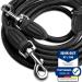 PETPatron Adjustable Dog Leash 3m - Durable Double Leash for Large Breeds (Up to 200kg) - Perfect for Strong Dogs - Black - Buy Online on GoSupps.com