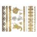Terra Tattoos Gold Silver Metallic Temporary Tats - 75+ Boho Henna Designs - Waterproof, Non-Toxic, Long-Lasting - Ideal for Beach, Festivals & More! - Buy Online on GoSupps.com