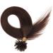 24" Pre Bonded Human Hair Extensions 100 Strands #4 Medium Brown (50g) - Buy Online on GoSupps.com