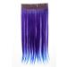 WIG ME UP - 25x60 cm Wide Hair Part Extension - Neon Violet & Blue Clip-In 5 Clips - Colorful Two-Tone Hair Extension for Vibrant Styles - Buy Online on GoSupps.com