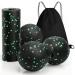 Fascia ball and fascia roller set small massage ball fascia roller for spine back neck massage ball set medium hard with storage bag (pack with 3 pieces)