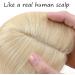 6" SEGO Hair Toppers for Thinning Hair Women Real Remy Human Hair 2.5 * 9cm CENTRAL SILK BASE One Piece Clip in Hairpieces Extension 130% Density (#613 Bleach Blonde) - Buy Online on GoSupps.com