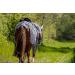 Marengos Zebra Fly Outdoor Ceiling | Insect Protection Horse Blanket with Saddle Cutout & Neck | Fine-Meshed | Black & White | 155 cm - Buy Online on GoSupps.com