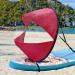 Karibou 42 inches Downwind Wind Sail Kit Kayak Wind Sail Kayak Paddle Board Accessories,Easy Setup & Deploys Quickly,Compact & Portable,Red