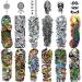Full Arm Temporary Tattoo (18 Sheets)  Konsait Extra Temporary Sleeve Tattoo Black Waterproof Tattoo Body Stickers for Man Women