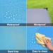 Sand-Free Waterproof Beach Blanket 79 x 83 - Lightweight Picnic Blanket for 4-7 Adults - Perfect for Travel, Camping, Hiking - Small Blue/Grey - Buy Online on GoSupps.com