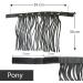 Premium Fly Mask with Fringe & Velcro Fastener for Horses | Black Pony Shetty Cob & Warmblood Sizes - Buy Online on GoSupps.com