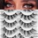 fdsmall False Eyelashes 8D Curl Wispy Long Lashes Fluffy Natural Look False Eyelashes 15 MM Faux Mink Lashes Soft Reusable Eye Lashes 5 Pairs (G5-9) - Buy Online on GoSupps.com