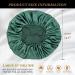 2PCS Large Satin Bonnet Set for Sleeping | Silk Hair Wrap Sleep Cap - Black & Hunter Green | Elastic Band | Big Bonnets for Black Women Hair Care - Buy Online on GoSupps.com