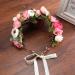 AWAYTR Flower Headband - Pink & Peach Pink Wedding Hair Wreath Crown for Women & Girls - Perfect for Wedding Parties - Buy Online on GoSupps.com