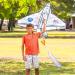 JOYIN Large White Spaceship Kite for Kids and Adults | Easy-to-Fly Beach Kite with 262.5 ft String | Outdoor Games and Activities - Buy Online on GoSupps.com