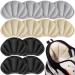 12 Pcs Heel Cushion Pads Mesh Self-Adhesive Heel Grips to Prevent Shoes Too Big Back of Heel Cushion Inserts for Women and Men Black White Grey