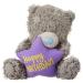 Me to You Tatty Teddy with Happy Birthday Star - Official Collection Blue grey purple 11 x 8 x 9 cm 40 Grams Single