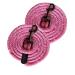 Majestic Ally Pack of 2 Solid Poly Lead Rope for Horses & Livestock 10 Foot Long and 5/8 inch Thick - Replaceable Heavy-Duty Bolt Snap Handmade Soft Broken in Feel (Pink) Pink 10 feet long - Buy Online on GoSupps.com