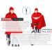 HOCK Premium Bicycle Rain Poncho - 100% Waterproof Ventilated Rain Gear for Men & Women - Super Interniko L Red/Silver - Buy Online on GoSupps.com