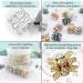 Coiris 10mm Silver Plated Double Beads Caps with Rhinestone Flower Cup - 30PCS for DIY Jewelry Making (HT-1000-1) - Buy Online on GoSupps.com